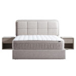 LORENZO PACK LIT AVEC RANGEMENT+2 CHEVETS + MATELAS