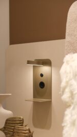TRAVERTA PACK LIT +2 CHEVETS+2 LAMPES AVEC USB+COMMODE+ MIROIR – Image 8