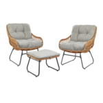 PALM 2 CHAISES+2POSES PIEDS+TABLE D'APPOINT