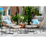 PALM 2 CHAISES+2POSES PIEDS+TABLE D'APPOINT – Image 2