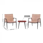 BALCON 2 CHAISES + TABLE BASSE – Image 6