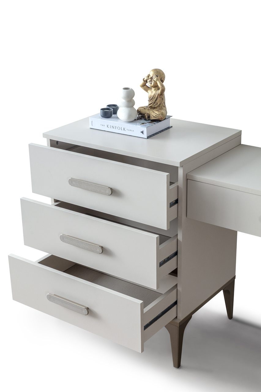 ADA PACK LIT 160X200 CM + 2 CHEVETS + COMMODE + MIROIR – Image 13