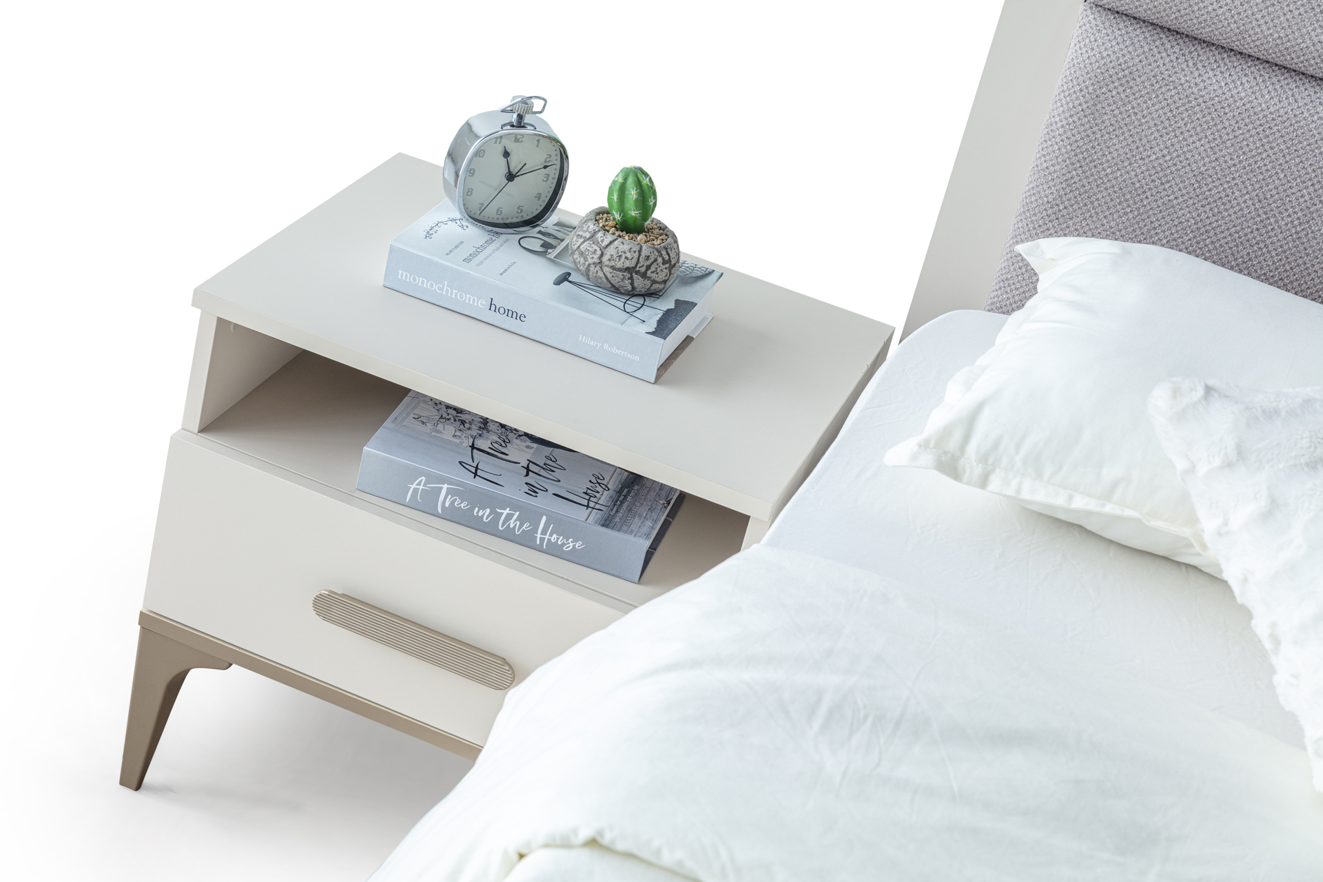 ADA PACK LIT 160X200 CM + 2 CHEVETS + COMMODE + MIROIR – Image 17