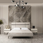 ORION PACK LIT 180X200 CM + 2 CHEVETS + COMMODE + MIROIR + POUF – Image 2