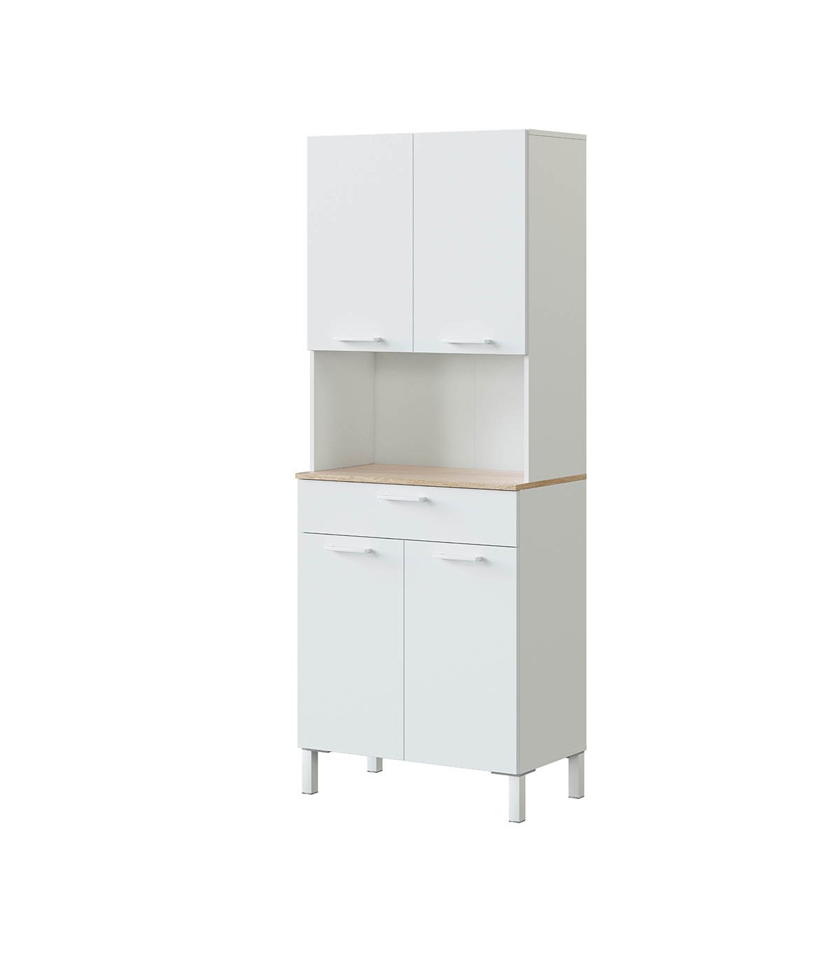 KIRA BUFFET DE CUISINE CANADIAN BLANC 4 PORTES+1 TIRROIR