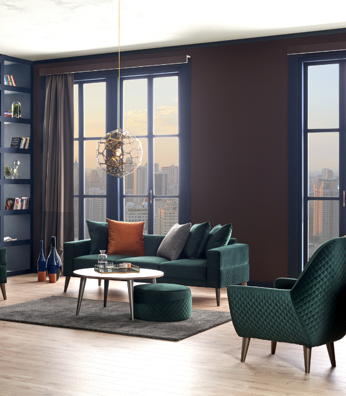 LIVARES SALON 3+2+1+POUF