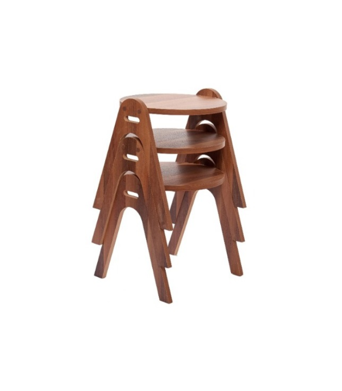SET 3 KAYMIT TABLE GIGOGNE MARRON