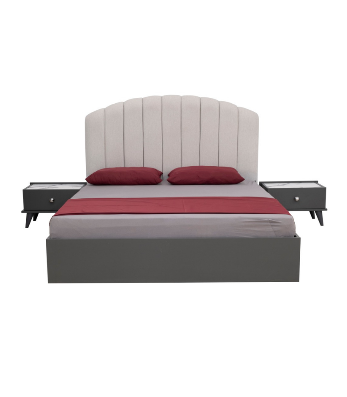 SIRIUS PACK LIT 160X200 CM + 2 CHEVETS + COMMODE + MIROIR