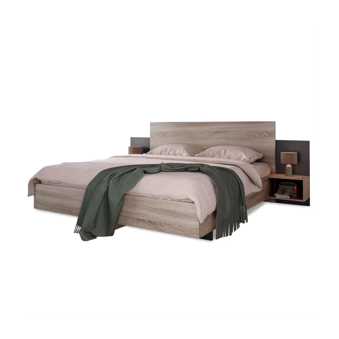 PACK-MIZA-LITSOMMIER-2-CHEVETS-MATELAS-GRATUIT-4-1 (1) PACK MIZA LIT+SOMMIER +2 CHEVETS + COMMODE GRATUITE – Image 1