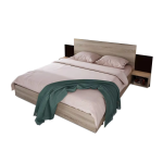 PACK MIZA LIT+SOMMIER +2 CHEVETS + COMMODE GRATUITE – Image 2